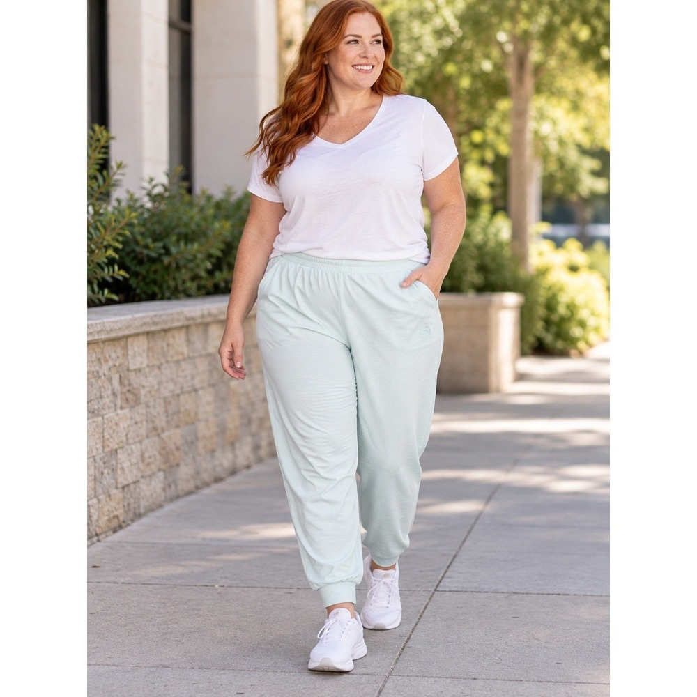 The North Face Westbrae Jogger Pants Womens 3X Plus Tencel Skylight Blue Lounge